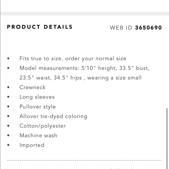 Splendid Tie Dye Cropped Sweatshirt - Picture 10 of 10